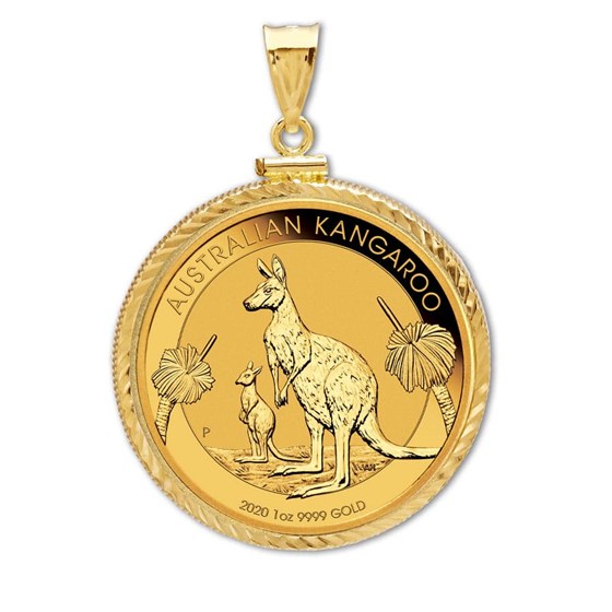 2020 1 oz Gold Kangaroo Pendant (Diamond-ScrewTop Bezel) 2020 1 oz Gold Kangaroo Pendant (Diamond-ScrewTop Bezel)